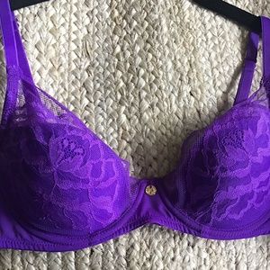 Natori Flora Demi T-Shirt Bra Purple 32D
